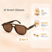 AI Smart Glasses, Aviator Sunglasses for Travel & Outdoors Activities
