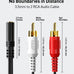 VCE 3.5mm to RCA Splitter, Gold Plated Male Stereo Audio Y Cable, 2-Pack