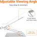Amazon Basics Sturdy and Portable Ergonomic Laptop Stand for Desk, Height Adjustable Riser with Ventilated Cooling, Foldable, Fits all Laptops up to 15.6 Inch, Silver