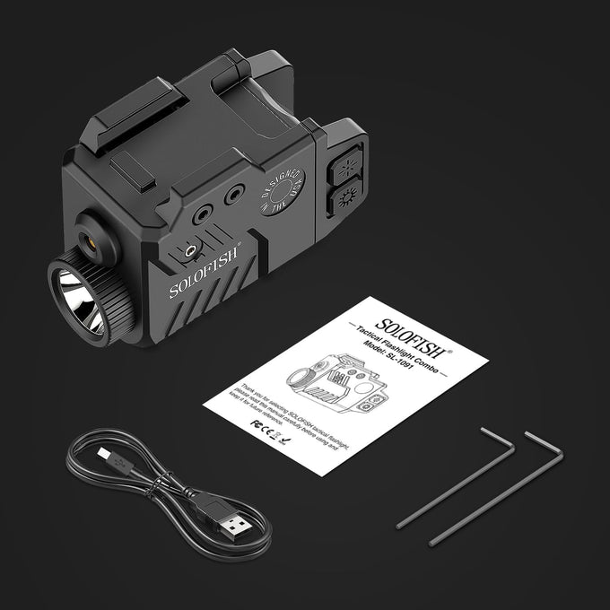 Solofish 800 Lumens Pistol Light Laser Combo