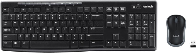 Logitech MK270 Full Size Wireless Keyboard and Mouse Combo - Black