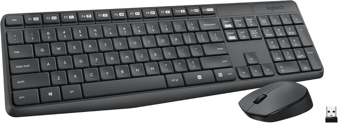 Logitech MK235 Full Size Wireless Keyboard and Mouse Combo