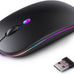 KANMABPC Wireless Bluetooth Mouse, Silent Dual Mode Mouse(Black)