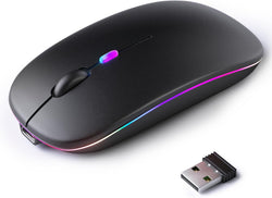 KANMABPC Wireless Bluetooth Mouse, Silent Dual Mode Mouse(Black)
