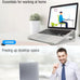 Laptop Stand for Desk, Ventilated Aluminum Laptop Riser, Silver
