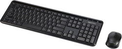 Amazon Basics 2.4GHz Wireless Keyboard and Mouse Combo Set, Quiet and Compact US Layout, Plug and Play, Unifying USB Receiver, Black
