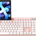 MARVO Wirelss Keyboard and Mouse Combo with Phone Holder, Full-Size, Black
