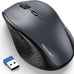 TECKNET 2.4G Wireless Mouse, 4800 DPI Ergonomic Computer Mouse, USB, Grey