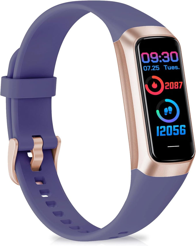 Fitness Tracker with 24/7 Heart Rate, Activity Trackers with Blood Pressure Sleep Monitor, 1.10" AMOLED Screen Step Tracker, Waterproof Step Counter, Health Smart Watch Pedometer for Women Men