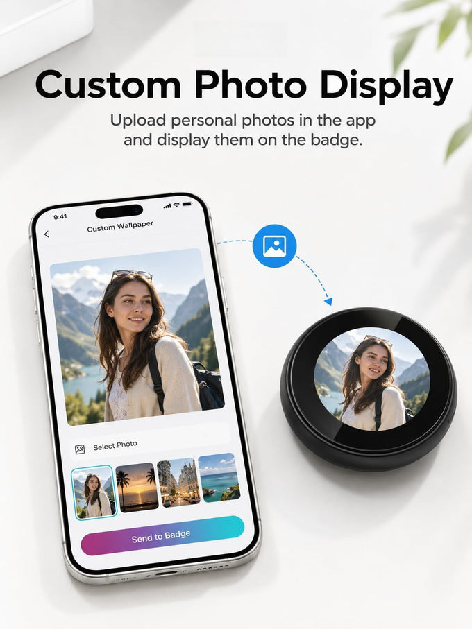 Z01 Smart AI Companion Badge Wearable Bluetooth Language Translator Device