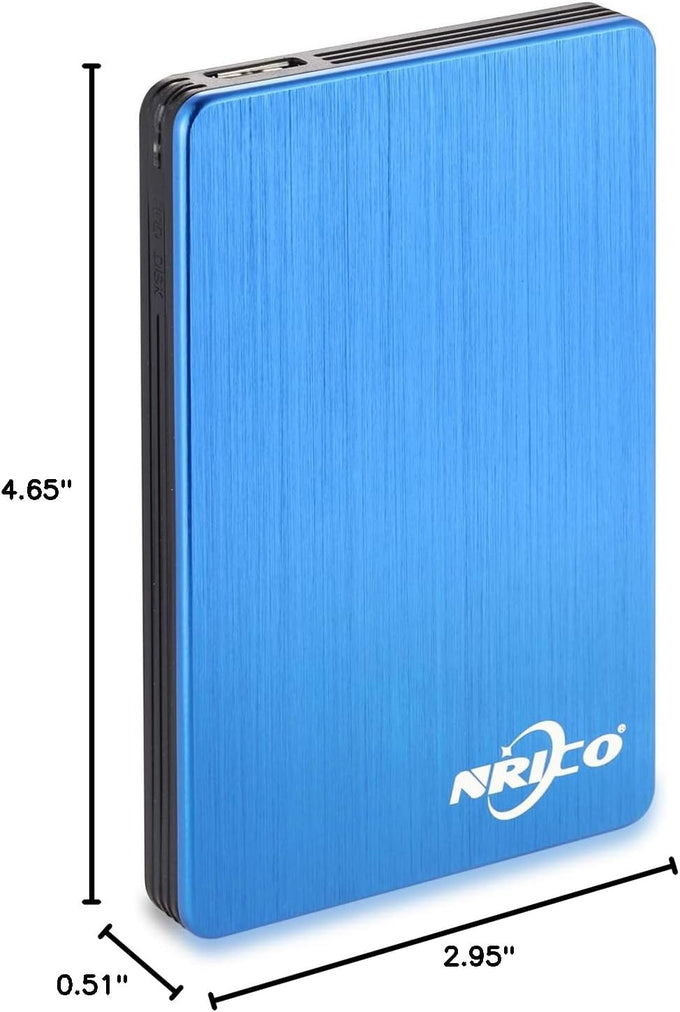 NRICO Portable External Hard Drive, USB 3.0, 2.5 Inch, Blue, 500,GB