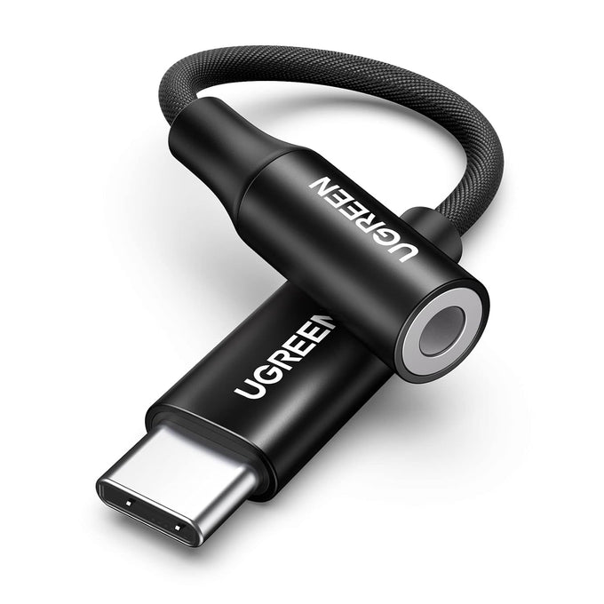 UGREEN USB C to 3.5mm Audio Adapter Type C to Aux 24bit/96kHz, Grey