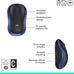 Logitech M185 Compact Ambidextrous Wireless Mouse with Rubber Grips - Blue