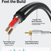 VCE 3.5mm to RCA Splitter, Gold Plated Male Stereo Audio Y Cable, 2-Pack
