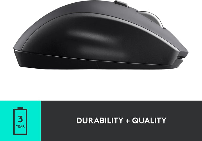 Logitech M705 Marathon Full Size 2.4 GHz Wireless Mouse - Black