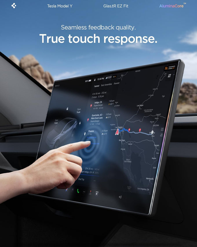 Spigen GlasTR EZ FIT Screen Protector Matte Finish for Model Y (2026)