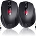 HOTWEEMS Wireless Mouse, D-09 Computer Mouse USB Cordless Mice for Laptop, Ergo Grips, Lightspeed 5-Level 2400 DPI, 16 Months Battery, Portable for PC Mac Chromebook (Black)