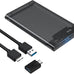 External Hard Drive Enclosure , SATA to USB 3.0 2.5 inch SSD HDD 7mm 9.5mm Clear Hard Drive Case Supports UASP SATA (Clear)