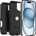 OtterBox iPhone 17e, 16e, 15, 14, & 13 Commuter Series Case - Black, Slim & Tough, Pocket-Friendly, with Port Protection - Thin & Protective iPhone Case, Dual-Layer, Impact Absorbing iPhone Case