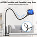 Gooseneck Cell Phone Holder, Universal 360 Flexible Phone Stand Lazy Bracket Mount Long Arms Clamp for Phone 13 Pro Xs Max XR X 8 7 6 6s Plus and Other 3.5~6.7'' Device (Black)