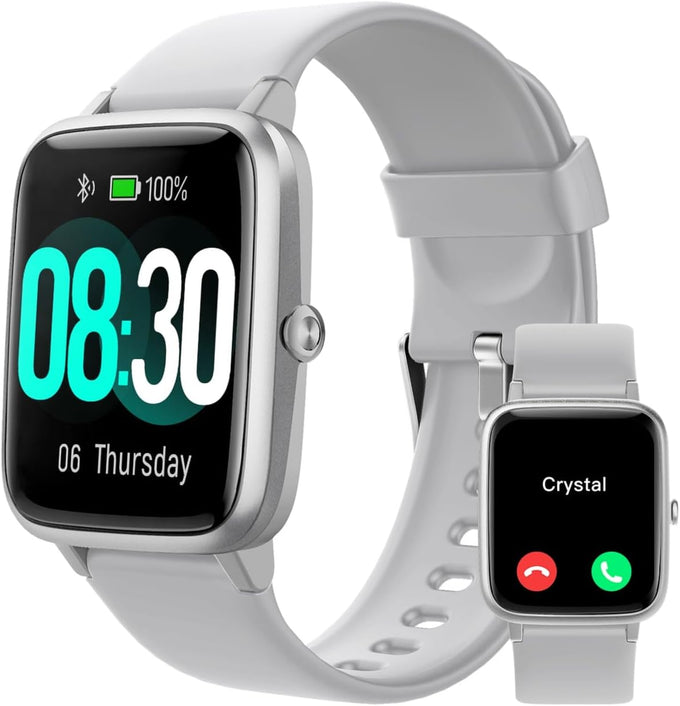 GRV Smart Watch for Men Women, Bluetooth Call, for iPhone Android Black