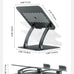 tounee Tablet Holder Stand, Dual Rod Adjustable Aluminum Desktop Stand, Compatible with 4.7-16.9" iPads, Surface Tablets, Portable Monitors, Kindle & More (Gray)