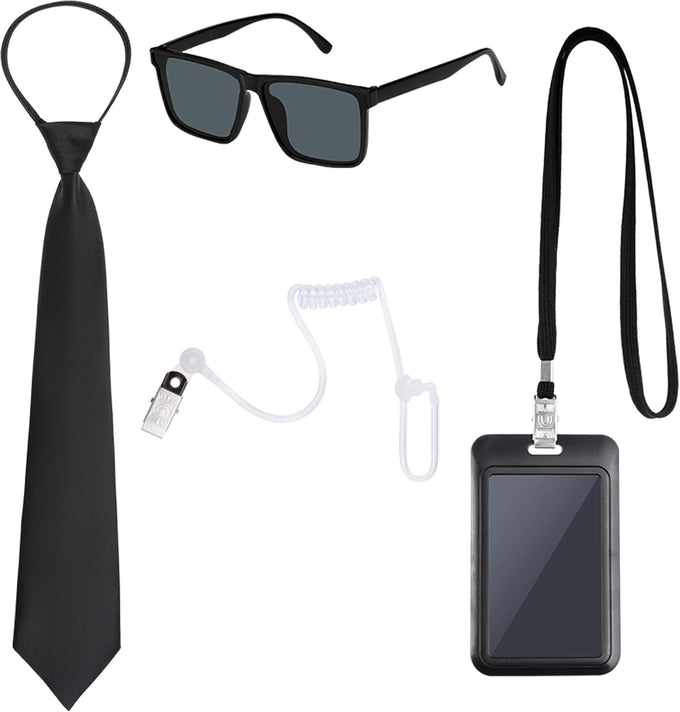 Pistha Agent Costume Secret Security Service Costume Accessories Halloween