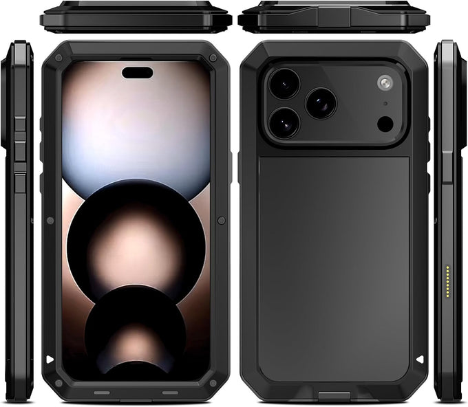 for iPhone 17 Pro Max Case Heavy Duty Metal Shockproof Tough Armour