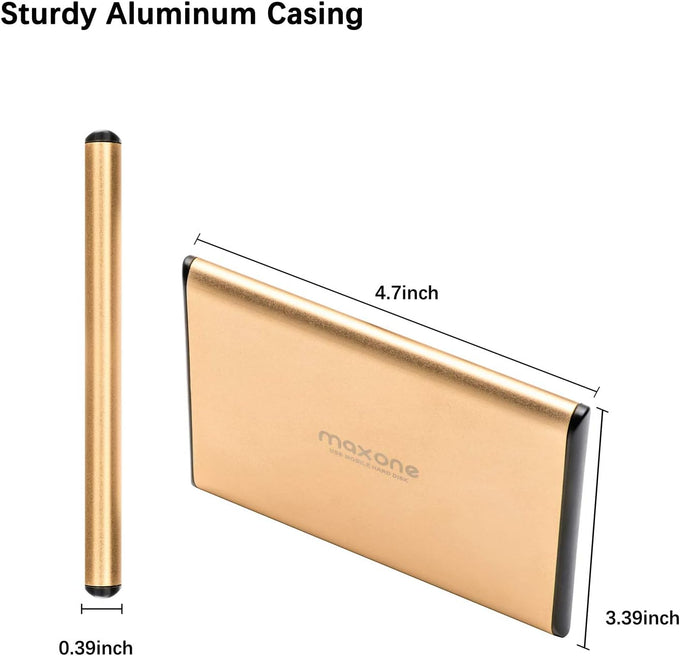 Maxone 500GB Ultra Slim Portable External Hard Drive HDD USB 3.0 Compatible