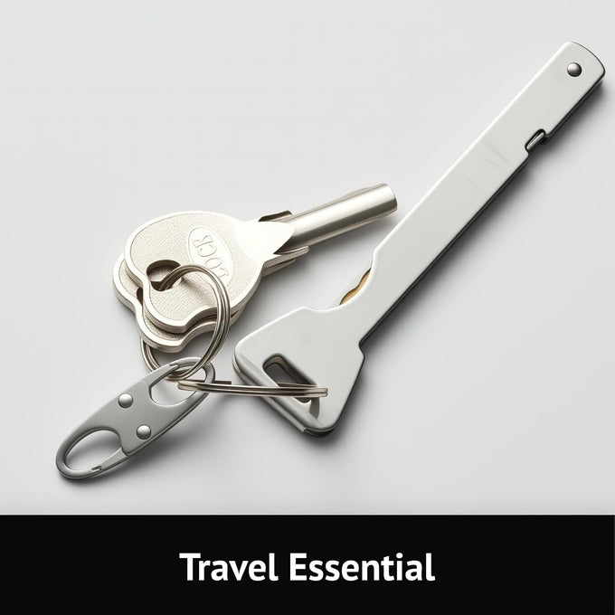 zelin Anti Theft Zipper Clips, Travel Essentials, Carabiner, 2Grey 2Silver