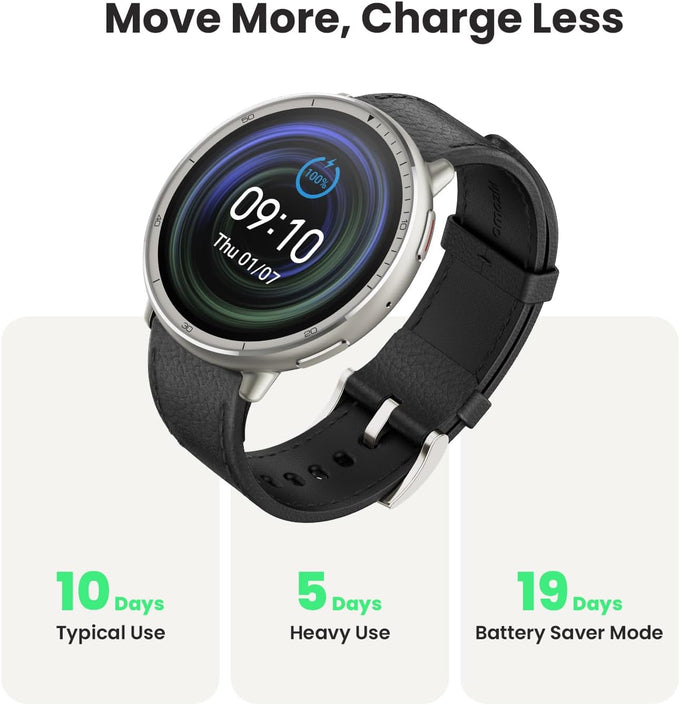 Amazfit Active 2 Premium Smart Watch 1.32" Sapphire Glass, GPS, iOS/Android