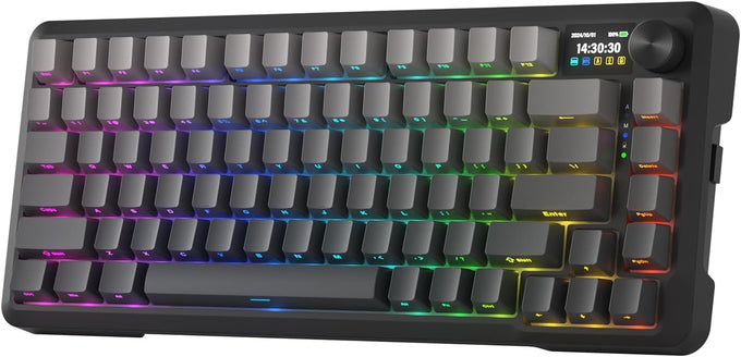Redragon K673 PRO Wireless 81-Key RGB Gasket Gaming Keyboard, Scroll Knob