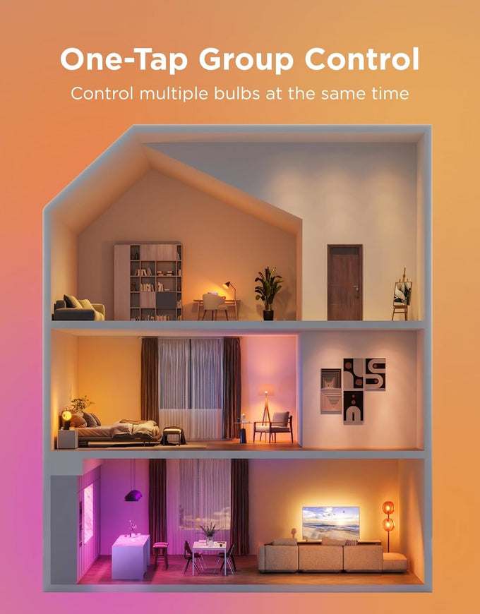Govee Smart Light Bulbs, A19 Color Changing Light Bulb, 800 LM, E26 Base