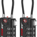 Forge TSA Approved Luggage Locks, Open Alert Cable Lock, Black, 2 Pack