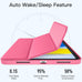 Wenlaty for iPad (A16) 11th Gen Case, iPad 10th Gen Case,Watermelon Pink