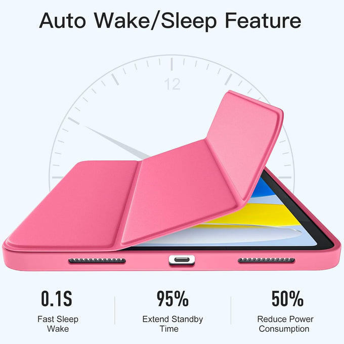 Wenlaty for iPad (A16) 11th Gen Case, iPad 10th Gen Case,Watermelon Pink