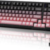 LexonElec M96 Wireless Keyboard, Low Profile Quiet Typing Membrane Gaming Keyboard with Smart Display & Knob, RGB Backlit, USB C Rechargeable, 94 Keys PBT Keycap for Windows PC,Mac,Linux-Moonlit Night