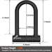 Sportneer Bike Lock: Heavy Duty Anti Theft Bike U Lock with 5ft Security Steel Cable - 17mm Shackle Bicycle U-Locks with 2 Keys & Mounting Bracket for Road Mountain Bike, Size 7.76''x5.02'', 1.64lb