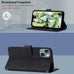 Wallet Case with Wrist Strap for iPhone 13/14 (Black)