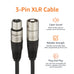 Amazon Basics XLR Microphone Cable for Speaker or PA System, Recording Studio, All Copper Conductors, Low Noise, 10 ft, Black