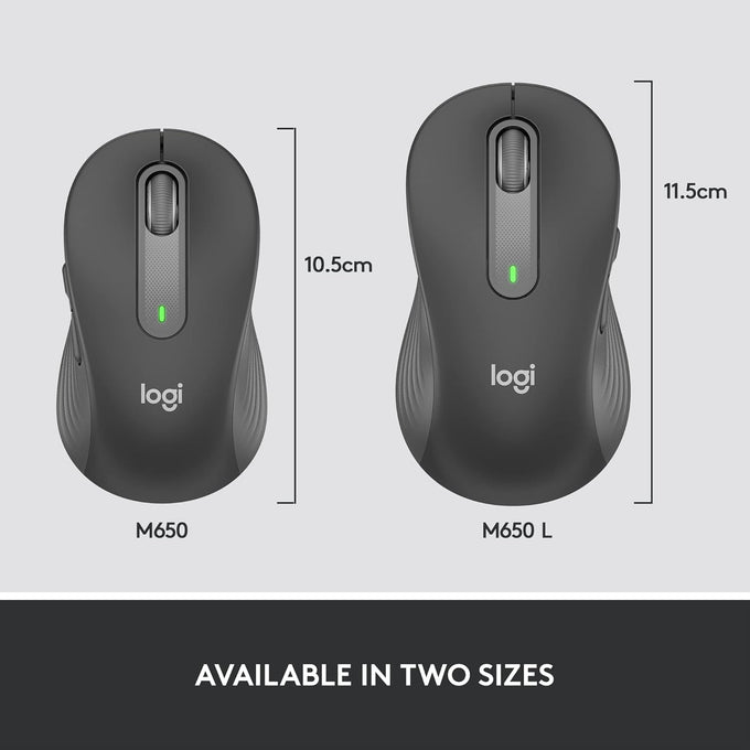 Logitech Signature M650 for Business Wireless Mouse Small - Graphite