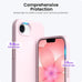 ORNARTO for iPhone 17e Case and for iPhone 16e Case 6.1'', Chalk Pink