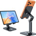 OCYCLONE Phone Stand for Desk, Foldable Cell Phone Stand Holder, Black