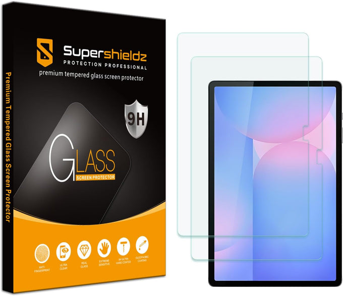 Supershieldz (2 Pack) Designed for Samsung Galaxy Tab S10 Lite / S10 FE / S9 FE (10.9 inch) / Tab S9 (11 inch) Screen Protector, (Tempered Glass) Anti Scratch, Bubble Free