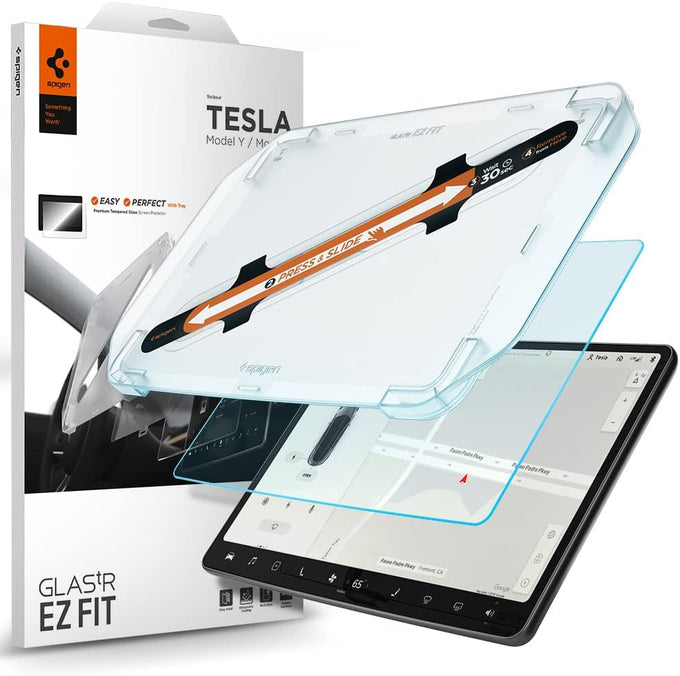 Spigen GlasTR EZ FIT Screen Protector Matte Finish for Model Y (2026)