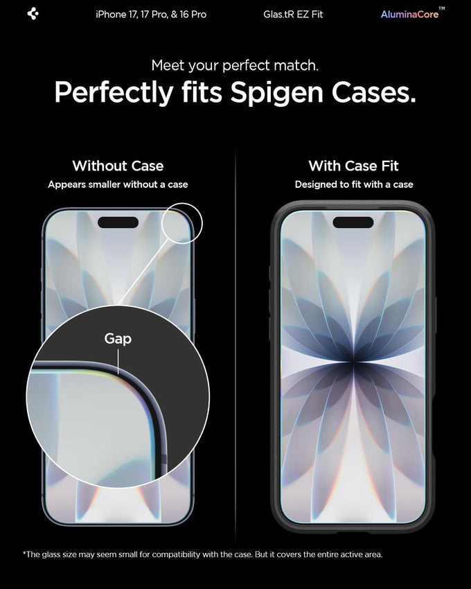 Spigen GlasTR EZ FIT Privacy Screen Protector for iPhone 17 Pro, 17, 16 Pro