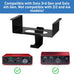 Under Desk Mount for Focusrite Scarlett Solo 3rd Gen/Solo 4th Gen with Headphone Hanger Stand,Under Desk Metal Shelf Organizer for Audio Interfaces and Studio Gear (Black Holder Only)