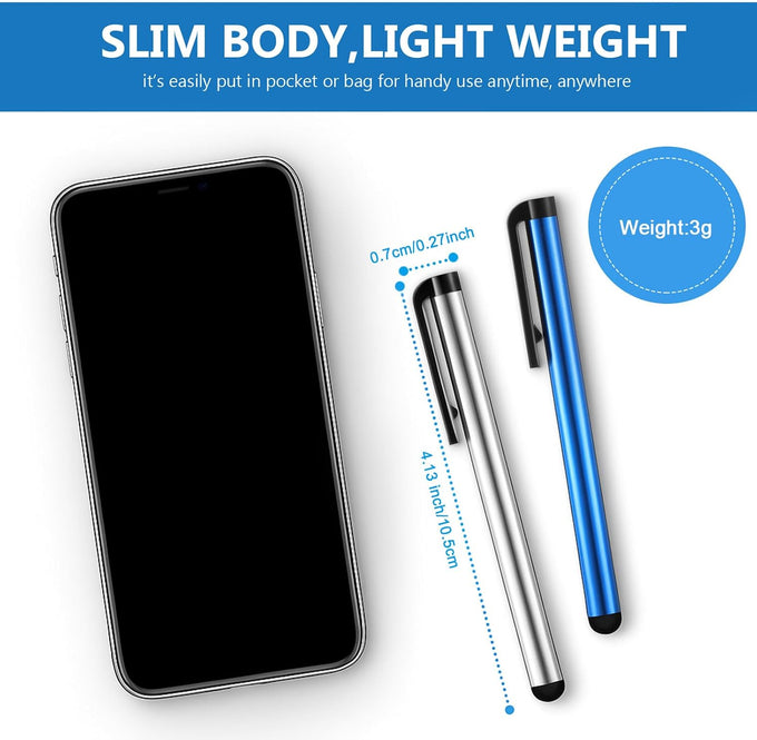 Outus 120 Pcs Bulk Capacitive Stylus Pens for Touchscreens, 12 Colors