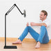 Tablet Floor Stand with 5LB Metal Base, Overhead Bed Phone Stand Angle Height Adjustable Holder, Universal Floor Stand Compatible with iPhone iPad Pro Air Mini, Samsung Tab, Kindle, E-Readers…