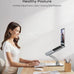 Nulaxy Ergonomic Adjustable Laptop Stand for Desk, Dual Foldable Computer Riser with Advanced Heat-Vent, Heavy-Duty Portable Notebook Holder for Posture Correction, Compatible with Mac 10-16" Laptops